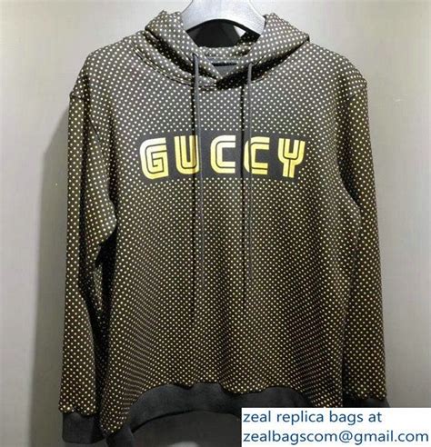 gucci gold black sweatshirt